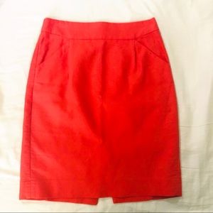 Jcrew coral pencil skirt
